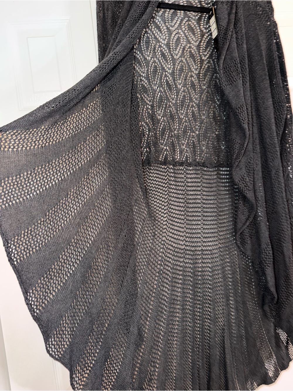 Crochet Fairy Lace Mesh Kimono Cardigan Sz 1XL Duster Boho Festival Indie NWT